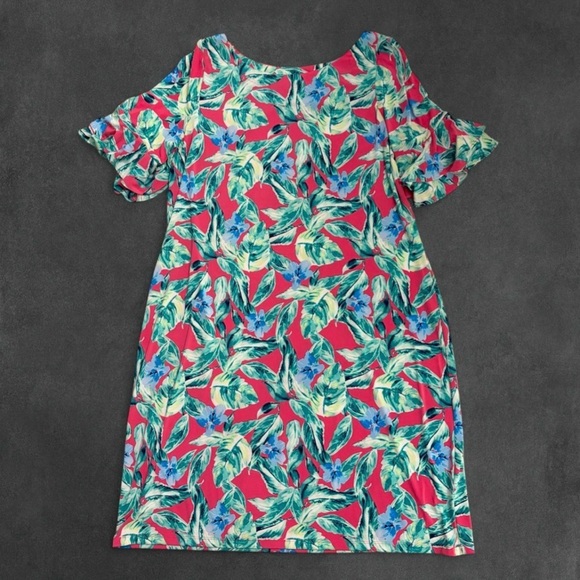 Pappagallo Dresses & Skirts - Pappagallo Vibrant Leaf Print Mini Dress